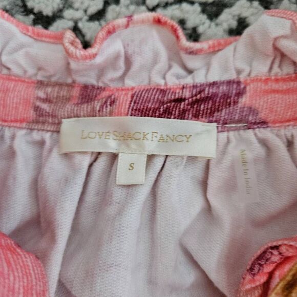 Loveshackfancy Corduroy Willow Top in Charleston Pink Size Small - Picture 4 of 7